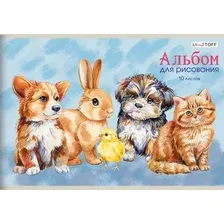 Альбом для рисования Listoff Пушистые друзья / А102537