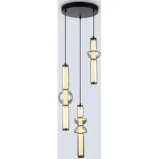 Подвесная люстра Ambrella light LH11026/3 BK/SM (черный/дымчатый)