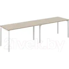 Комплект письменных столов Norden s-b-s 280x70x75 / SG.225.OD.44.WH (дуб темный/белый)