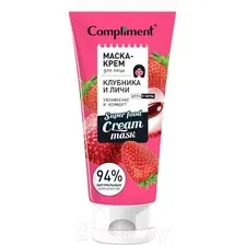 Маска-крем для лица "Compliment. Клубника и личи" (130 мл)