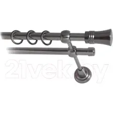 Карниз для штор Lm Decor Гиро 071 2р гладкий (антрацит, 4м)