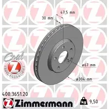 Тормозной диск ZIMMERMANN 400.3651.20 вентилируемый , передняя ось