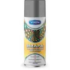 VIXEN VX-19100 Эмаль универсальная металлик алюминий 520 мл аэрозоль