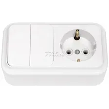 Розетка Bylectrica Пралеска 2В-РЦ-529 (белый)