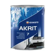 Краска водно-дисперсионная шелковистоматовая акриловая краска для стен Eskaro Akrit 7 , 0,95 л.