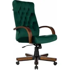 Офисное кресло Бюрократ T-9928WALNUT Fabric (зеленый Italia Green/дерево)