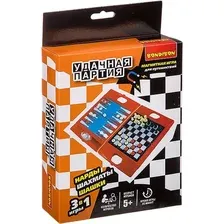 Шахматы/шашки/нарды Bondibon Удачная партия 3в1 ВВ3482