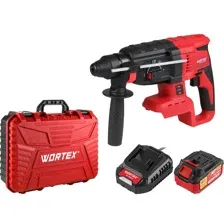 Аккум. перфоратор WORTEX CRH 1824-2 в чем. ALL1 XLT SET БЕСЩЕТ., 18 В, 2.6 Дж, 26 мм, 1х4 А*ч