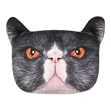 Декоративная подушка Matex Animals Кот красные глаза 16-014 (серый/красный)