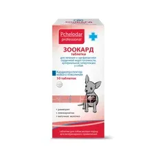 Таблетки для лечения сердечно-сосудистой системы у животных Pchelodar Зоокард Для собак мелких пород (10 таблеток)