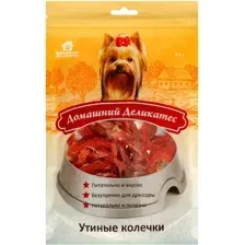 Домашний деликатес Утиные медальоны для собак 85 г