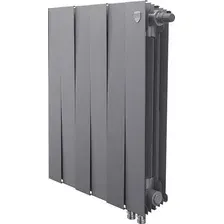 Биметаллический радиатор Royal Thermo PianoForte 500 Серебристый VR80 (6 секций)