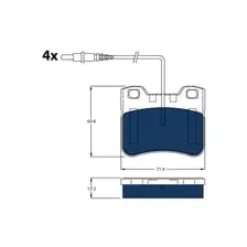 Тормозные колодки дисковые передняя ось TRW GDB1031BTE