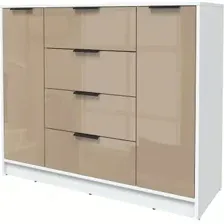 Тумба Интерлиния Концепт КТ-Т120 Глосс (белый платинум/капучино глянец)