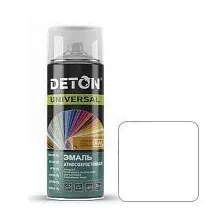 Эмаль аэрозоль алкидная DETON UNIVERSAL атмосферостойкая белая матовая (RAL 9003), 520 мл