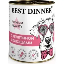 Влажный корм для собак Best Dinner Premium Меню №4 с телятиной и овощами (340г)