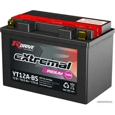 Мотоциклетный аккумулятор RDrive eXtremal Iridium YT12A-BS (10 А·ч)