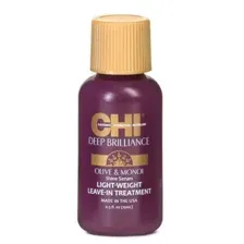 CHI Deep Brilliance Olive & Monoi Shine Serum Light Weight Leave-in Treatment Несмываемое масло для поврежденных волос на основе шелка 15 мл