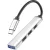 USB-хаб Hoco HB26 USB Type-C (серебирстый)