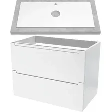 ЗОВ Тумба для ванной Дион 60 со столешницей D60LWP0M9003MKV5-T595C2 (белый матовый)