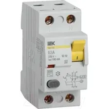 Дифференциальный автомат IEK ВД1-63 63А 100мА тип ACS 2п / MDV12-2-063-100
