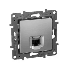 IEKETIKA Розетка компьютерная RJ45 категория 5Е UTP 6724411 алюминий IEK