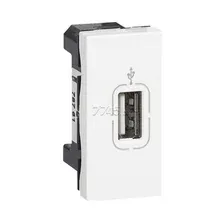 Розетка USB 2.0 1М LEGRAND Mosaic белый (078761)