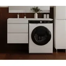 Тумба с умывальником Symbolite Даллас 115 Люкс Plus + Даллас 115x48 (подвесная, левый, белый)