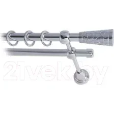 Карниз для штор Lm Decor Византия 066 2р гладкий (хром, 2.8м)