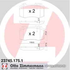 Тормозные колодки Zimmermann 237451751