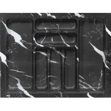 Лоток для столовых приборов AKS 700 Marble 635x485 (черно-серый мрамор)