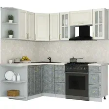 Кухонный модуль Интерлиния Мила Шато 1.5x2.1 LV (белый/керамика/опал светлый)
