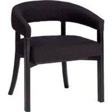 Стул с подлокотниками TetChair Surtur (черный/черный лен)