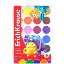 Акварельные краски Erich Krause Jolly Friends / 61368 (24цв)