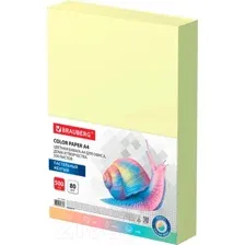 Бумага Brauberg А4 80 г/м2 / 115220 (500л, желтый)