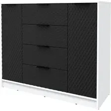 Тумба Интерлиния Концепт КТ-Т120 Техно (белый платинум/черный)