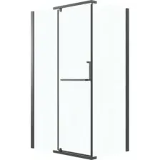Душевой уголок Grossman Pragma 110x80x195 / 120.K33.03.1180.21.02 (черный матовый/стекло шиншилла)