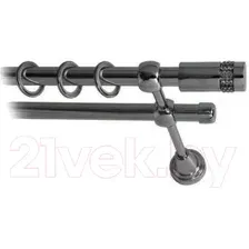 Карниз для штор Lm Decor Имидж 116 2р гладкий (антрацит, 2м)