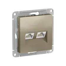 Розетка компьютерная двойная SYSTEME (SCHNEIDER) ELECTRIC AtlasDesign шампань (ATN000585)