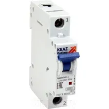 Выключатель автоматический КЭАЗ OptiDin BM63-1C6-УХЛ3 1P C 2А 6кА 260507