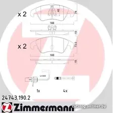 Тормозные колодки Zimmermann 247431902