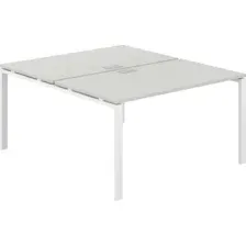 Комплект письменных столов Norden 140х163.8х75 / SG.248.SH.63.WH (белый/серый бархат)