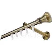 Карниз для штор Lm Decor Люксор 19мм 1р (антик, 2.4м)