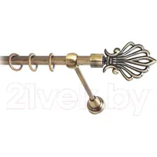 Карниз для штор Lm Decor Веер 006 1р гладкий (антик, 1.6м)