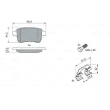 Комплект тормозных колодок, дисковый тормоз BOSCH 0 986 494 331