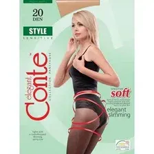 Колготки женские CONTE ELEGANT STYLE 20, р.4, nero