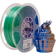 Пластик eSUN ePLA-Silk Mystic Filament ePLA-SilkMystic-P175BOG1 (1.75мм, 1кг, синий/оранжевый/зеленый)