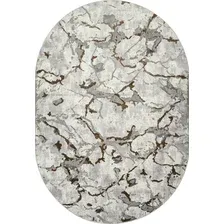 Ковер для жилой комнаты Merinos Palermo F289-OVAL-GRAY-GREEN (1.6x3)