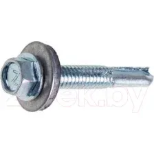 Саморез Starfix Кровельный 5.5х25 шайба с прокл. PT5 / SM-53745-4000 (4000шт, оцинкованный, увеличенное сверло)