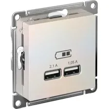 Розетка USB Systeme Electric AtlasDesign ATN000433 (жемчуг)